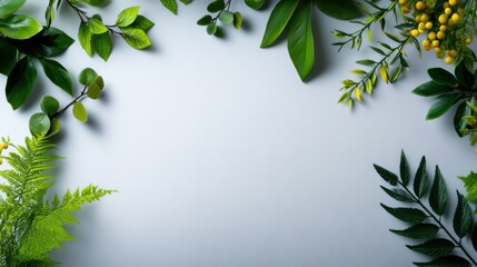 Naklejka premium Elegant Greenery Arrangement for Aesthetic Backgrounds