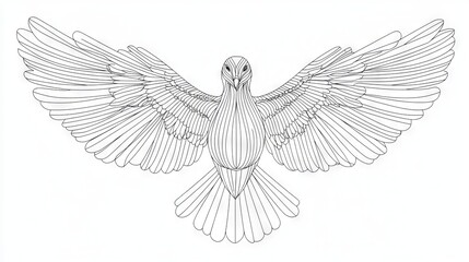 Obraz premium A bird with its wings spread out in the air