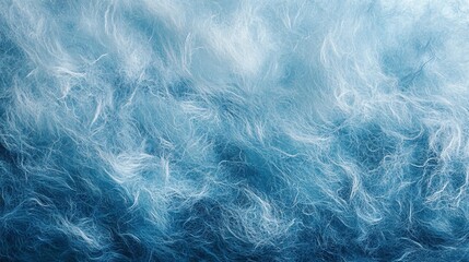 2410_058.whimsical sky-blue fur landscape, delicate wisps and tendrils, fluffy textured surface, fantasy-inspired backdrop, soothing pastel cyan shades, abstract fiber art composition