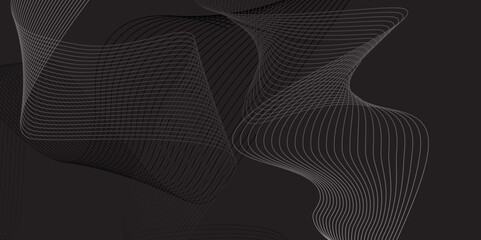 Abstract black background. Dark abstract background with flowing particles. Digital future technology concept. vector illustration. Abstract polygonal space low poly dark background, 3d rendering