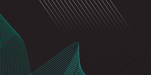 Abstract black background. Dark abstract background with flowing particles. Digital future technology concept. vector illustration. Abstract polygonal space low poly dark background, 3d rendering