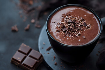 Vegan chocolate smoothie made with coconut milk and cacao powder for a rich, delicious, and dairy-free treat