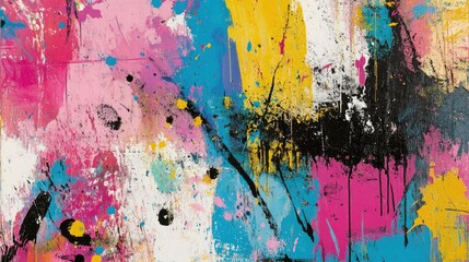 Abstract Colorful Paint Splatter