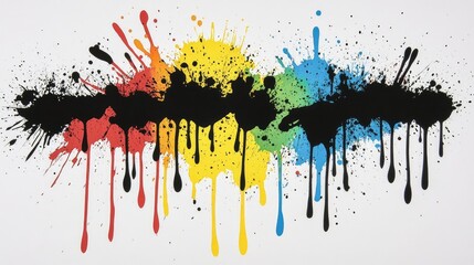 Fototapeta premium Abstract Colorful Paint Splatter