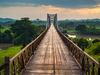 Fototapeta premium bridge over the river