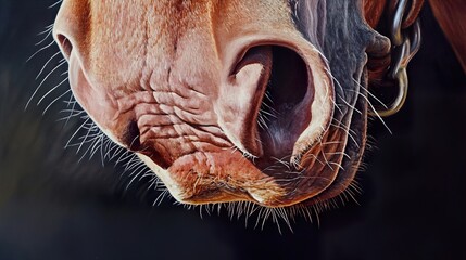 Close Up Portrait of a Horse's Muzzle