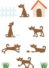 Fototapeta premium Dog at home ブラウン