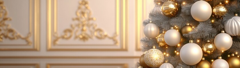 Elegant Christmas Tree in Chic Apartment Decor