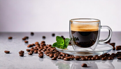 Espresso coffee glass cup