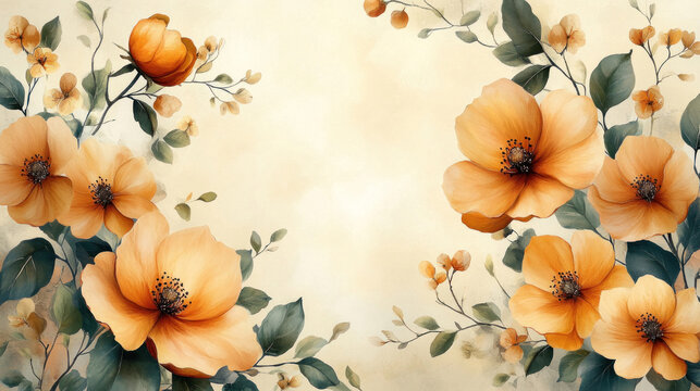 A respectful funeral flyer design featuring soft, muted tones with delicate floral borders and space for personalized text, creating a serene and compassionate atmosphere