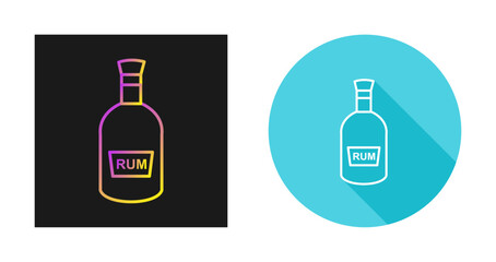 Bottle of Rum Vector Icon