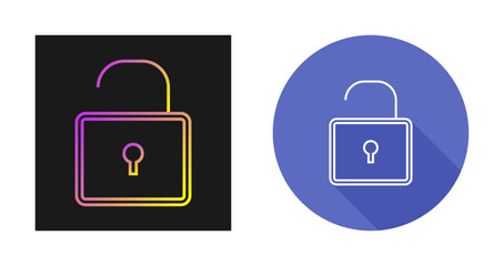 Open Lock Vector Icon Vector Icon