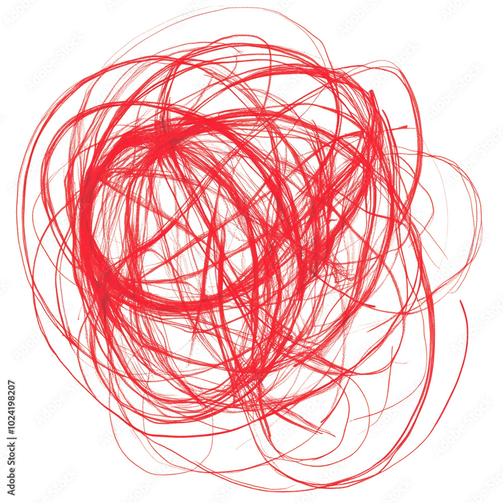 Poster a chaotic tangle of red lines creating an abstract artistic expression of motion and energy