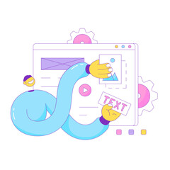 Web designer working on website design