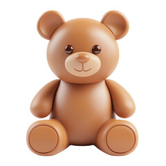 Fototapeta premium A Cute Brown Teddy Bear Toy Smiling Cheerfully with Adorable Features