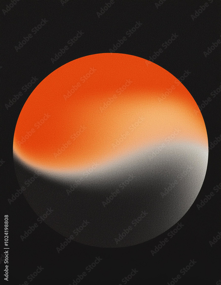 Poster A smooth gradient from orange to black, creating a visually stunning and abstract image