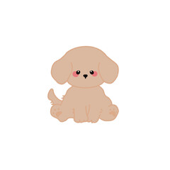 앉아있는 강아지