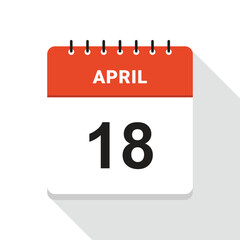 April 18 Calendar Date icon