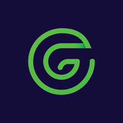 Obraz premium g letter logo design