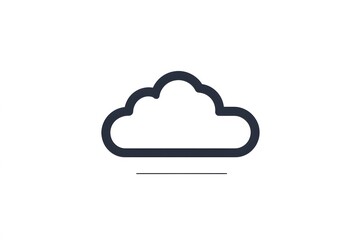 Outline of a Cloud with a Horizontal Line Underneath