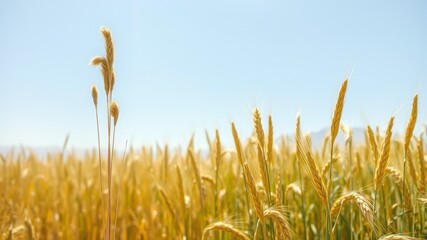 Obraz premium Dried Pampas Grass and Golden Wheat Field in Summer – High-Resolution Documentary Photography