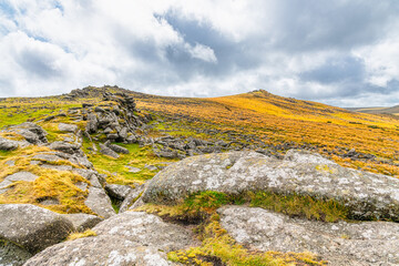 The area surrounding Belstone Tor in Dartmoor National Park, Devon, United Kingdom