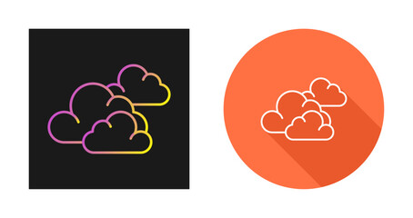 Obraz premium Cloudy Vector Icon