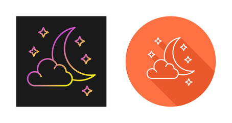 Starry Night Vector Icon