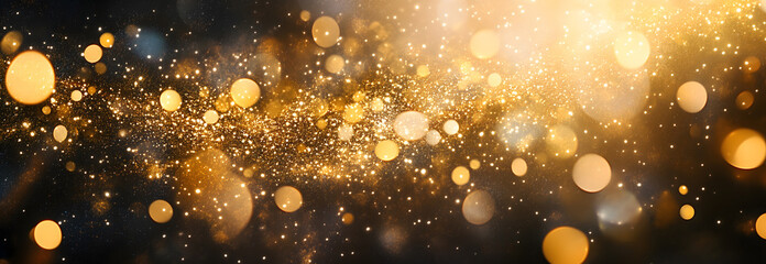 Obraz premium Warm Glowing Particles and Light Spots, Perfect for Festive or Luxury Designs