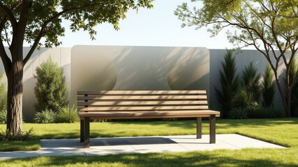 Fototapeta premium High-Resolution Long Exposure of Unique Outdoor Waiting Benches for Parks and Gardens