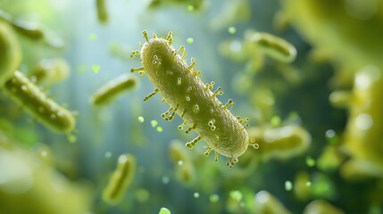 Naklejka premium Bacteria in a Conference Room Setting