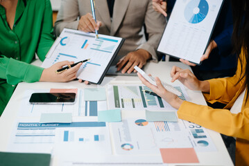 Business managers crew working with new startup project working Planning and Brainstorming Strategies