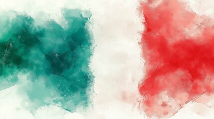 Obraz premium Italian Flag in Pastel Colors on White Background