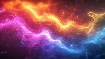 Colorful Quantum Particle Spin Background Visual