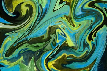 Green marble effect texture liquid background