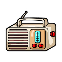 cartoon  classic radio illustration art