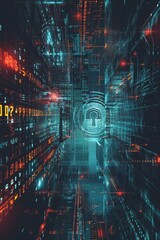 Obraz premium Abstract representation of cyber safety measures.