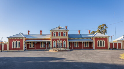A restored railway station built in the 19th century where German,  Italian and Japanese civilians...