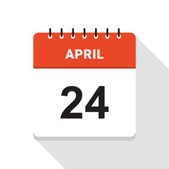 April 24 Calendar Date icon