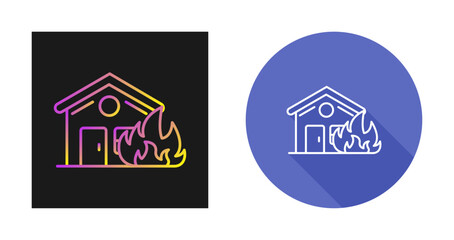 House On Fire Vector Icon