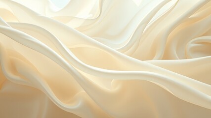 Fototapeta premium Soft Pastel Beige Satin Silk Background for Product Display and Text