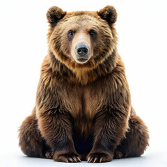 Obraz premium bear in jungle on white background