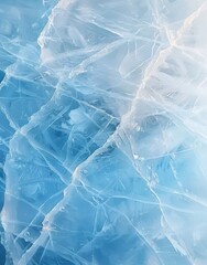 Fototapeta premium A close-up view of icy textures revealing the chill of the season.