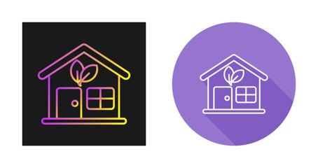 Eco House Vector Icon