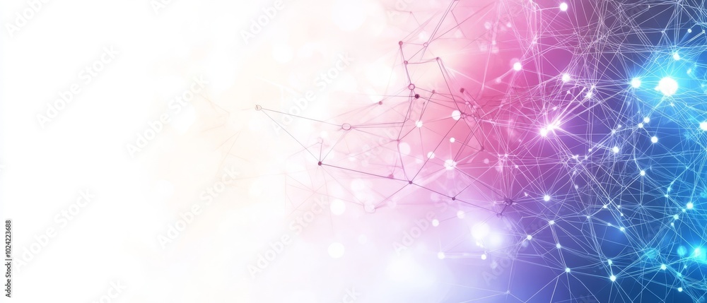 Poster an abstract representation showcasing vibrant colors and intricate patterns that symbolize data conn