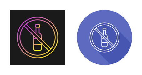 No Alcohol Vector Icon