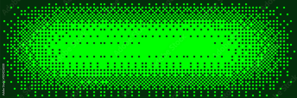 Poster dither bitmap background in green display color.