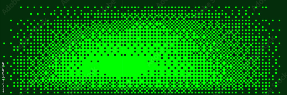 Poster dither bitmap background in green display color.