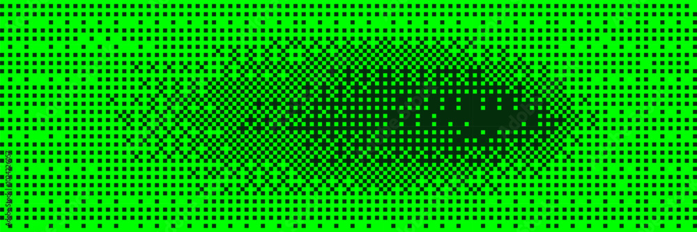 Poster dither bitmap vector texture. abstract green gradient transition background. pixel screen