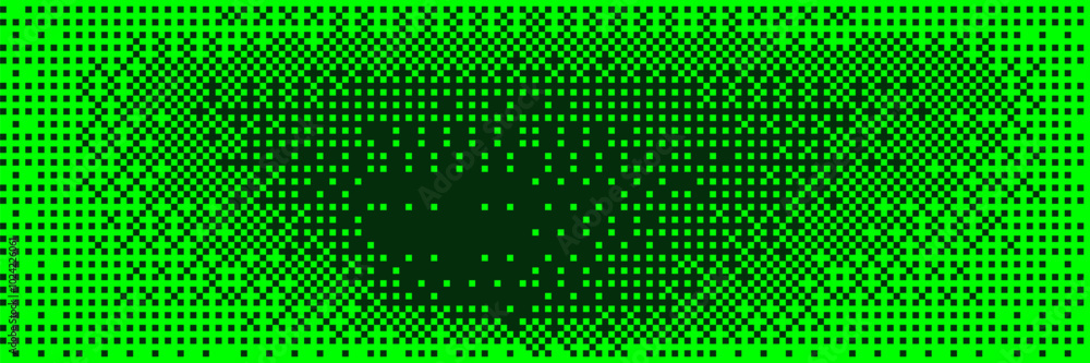 Poster dither bitmap vector texture. abstract green gradient transition background. pixel screen